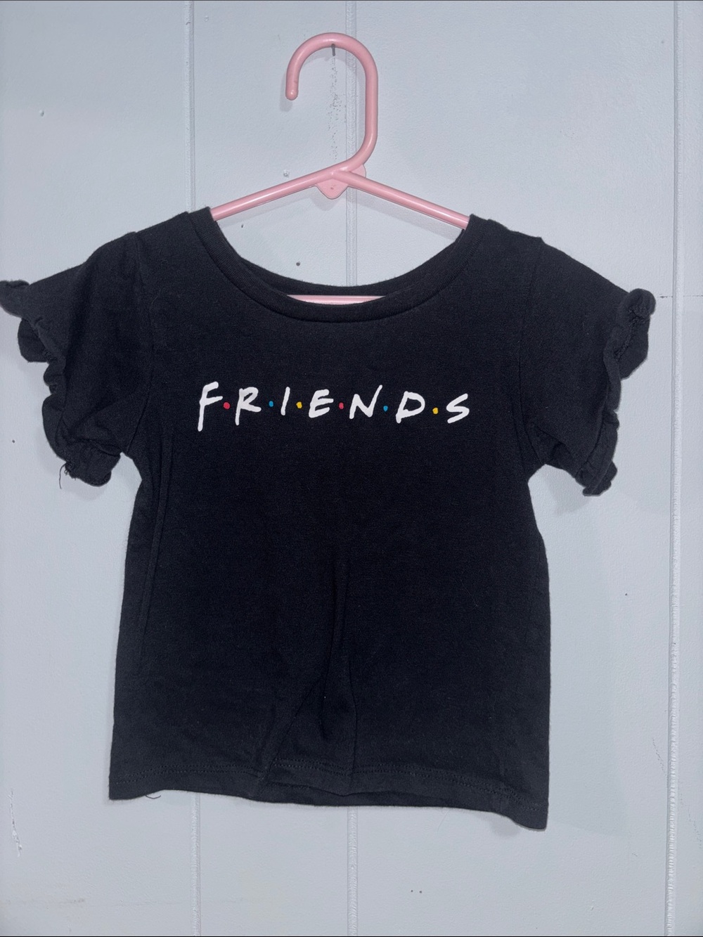 Kids 'FRIENDS' Logo Ruffle Sleeve Tee